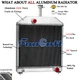 4-Row  Radiator Fit Ford Tractor 445D 455 455C/555C 555D/565D 655C #E7NN8005DA