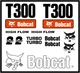 DECAL KIT for Bobcat skidsteer T300 track loader decals Stickers post 03