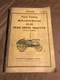 Vintage 1938 McCormick Deering TC-4-B 15-30 HP Gear Drive Tractor Parts Catalog