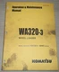 KOMATSU WA320-3 WHEEL LOADER OPERATION MAINTENANCE BOOK MANUAL S/N 50403-UP