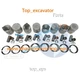 8PCS 8DC2 Piston With Rings For Mitsubishi Diesel Engine