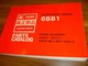 1977 Isuzu 6BB1 Diesel Engine Parts Catalog Manual Engine S/N 502000-Up