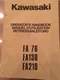 KAWASAKI FA 76 130 210 ENGINES OPERATOR'S HANDBOOK OWNERS MANUAL ORIGINAL German