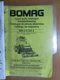 Spare parts list Bomag BW 213 DH-3 compactor parts list vibratory scooter 2001