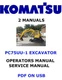 Komatsu PC75UU-1 Hydraulic Excavator Service Shop Operators Owner's Manual PDF