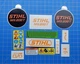 Stihl/Farmertec 020T, MS 200T Chainsaw Complete Vinyl Decal / Sticker Kit.
