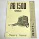 Gehl RB 1500 Gehlbale Owners Manual Operators Manual Form No 901409