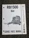 Gehl 1500 Round Baler Service Parts Book Manual Original RB1500