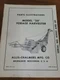 Allis Chalmers, 50 forage harvester Operating Part Manual tpl382a