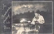 B104 Love Romance Thinking of You Woman Flower Book Photo Montage postcard