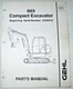 Gehl 603 Compact Excavator Parts Catalog Manual Book ORIGINAL! 2005 918072