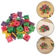 50 Pcs Parrot Wooden Block Toys Bird Pet Chewing Bite Toys Safe Wood Toy
