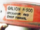 GALION  A500 MOTOR GRADER OPERATOR AND SHOP MANUAL
