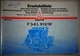 Parts Catalog Deutz Engine F 3 - 6 L912W Stand 02/1989
