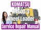 Komatsu Wheel Loader WA600-3 Service Repair Manual
