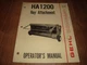 Gehl HA1200 Hay Attachment Operators Manual Form No. 902557