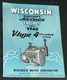 Wisconsin Air Cooled Heavy Duty Engines Model VP4D Brochure Glossy Folder