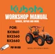 KUBOTA BX1860 BX2360 BX2660 SERVICE REPAIR WORKSHOP MANUAL ON USB