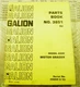 GALION  A500 MOTOR GRADER PARTS CATALOG 3851