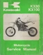 1998 KAWASAKI MOTORCYCLE KX80,KX100  P/N 99924-1219-01 SERVICE MANUAL (760)