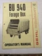 GEHL OPERATORS MANUAL MAINTENANCE SERVICE FARM SHOP BOOK BU 940 FORAGE BOX