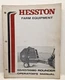 USED OPERATORS MANUAL FOR HESSTON 5540 / 5580 ROUNDER 700701207