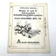Allis Chalmers Gleaner Baldwin Combine Operators Owners Model A & R