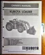 Kubota KUB215 Loader for 6000 B6000 Tractor Owner's Operator's & Parts Manual 