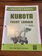 Original Kubota Operators Manual Front Loader Model BF300 BF300-A