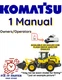 KOMATSU WA180-3MC WHEEL LOADER OPERATORS OWNERS MANUAL PDFS ON USB