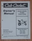CUB CADET 805, 1105 & 1605 OPERATORS  MANUAL 