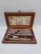 Vintage Lufkin Rule Co #680B 1 1/2" to 12" Inside Micrometer Set W/Wood Case USA