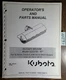 Kubota G2537B 47" Rotary Sweeper Broom G-Series Tractor Operator & Parts Manual