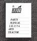 2554 4WD Tractor Service Parts Manual fits Kioti LK 2554 - Printed Manual