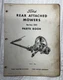 Ford Rear Attached Mowers Series 501 Parts Book