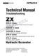 Hitachi ZX210K-3 ZX210LCK-3 Excavator Troubleshooting Schemes Service Manual