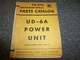 International Harvester IH UD6A Engine Power Unit Parts Catalog Manual PU29A