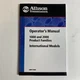 NEW* ALLISON TRANSMISSION 1000/2000 SERIES OPERATORS MANUAL OM4118EN