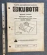 KUBOTA ROTARY TILLER G4000 parts service manual  70000-70235 for tractors g3200