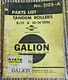 no 2105 A Galion Tandem Roller Parts List Catalog Roll O Static 8 to 12 10 to 14