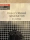 2001 Honda EU1000i Generator Owner's Manual 31ZT3603 00X31-ZT3-6030 WM12A