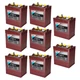 8x Trojan Deep Cycle Battery T105-RE_8 Renewable Energy 6V GC2 225Ah
