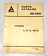 USED OLD STOCK PARTS CATALOG FOR ALLIS CHALMERS L2 & M2 GRAIN HEADERS 9004873