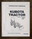 BX25DLB LA240A BT602 Operator Instruction Maint Manual Kubota Tractor PAPER 