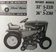 Wheel Horse Tractor 32" 36" Mower Implement 5-2321 5-2361 Owner & Parts Manual