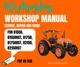 KUBOTA B1550 B1550HST B1750 B175HST SERVICE REPAIR WORKSHOP MANUAL ON USB