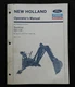 FORD L-780 SKID STEER LOADER "BH-134 BACKHOE" OPERATORS MANUAL