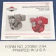 QTY (1) BRIGGS & STRATTON OPERATING/MAINTENANCE MANUAL 221400, 252400, 254400