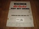 Wisconsin Air Cooled Heavy Duty Engines Instruction Book Parts List VH4 MM-274-C