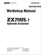 HITACHI ZAXIS ZX75US-7 Excavator Workshop Service Manual WDEW90-EN-00